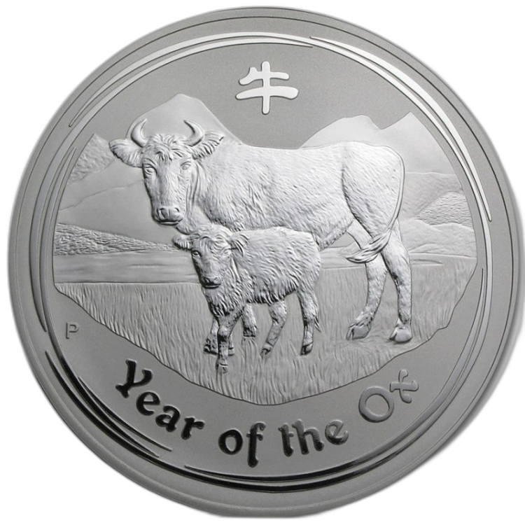 1 kilo Lunar silver coin 2009 front