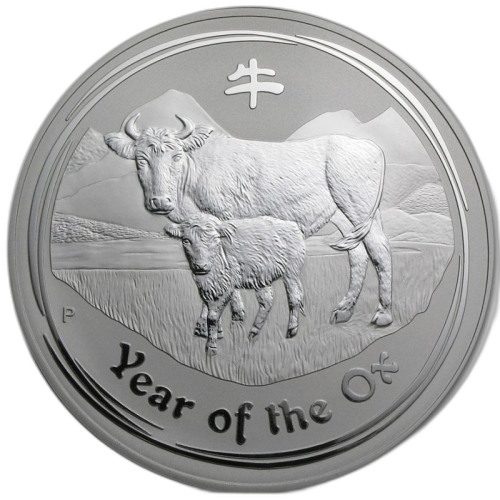 1 kilo Lunar silver coin 2009 front