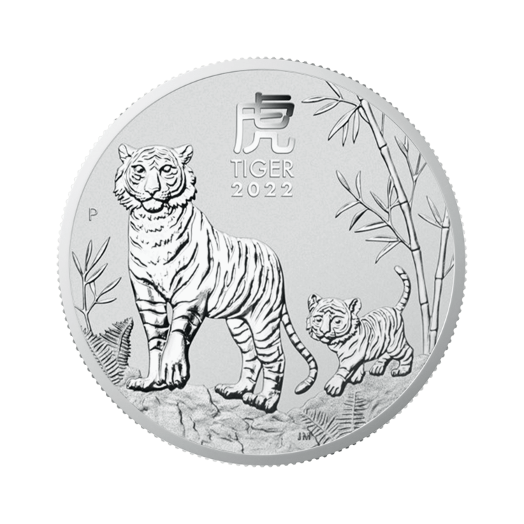 1 troy ounce silver Lunar Year of the Tiger 2022 front