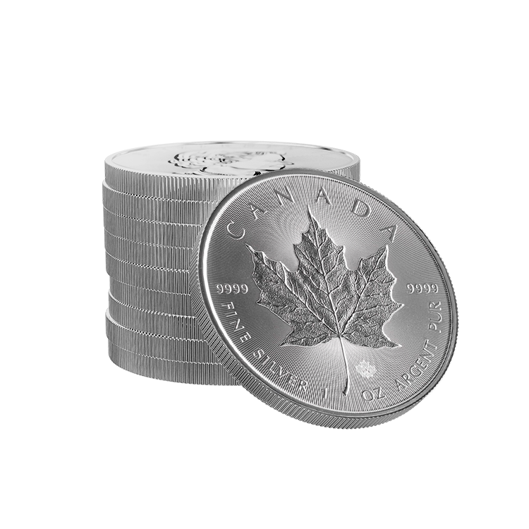 1 troy ounce zilveren Maple Leaf munt