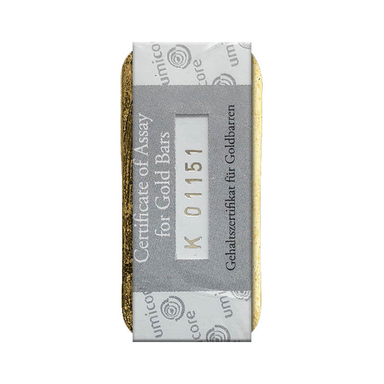 Umicore goudbaar 250 gram