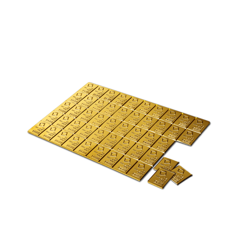 50x 1 gram gouden CombiBar perspectief 2