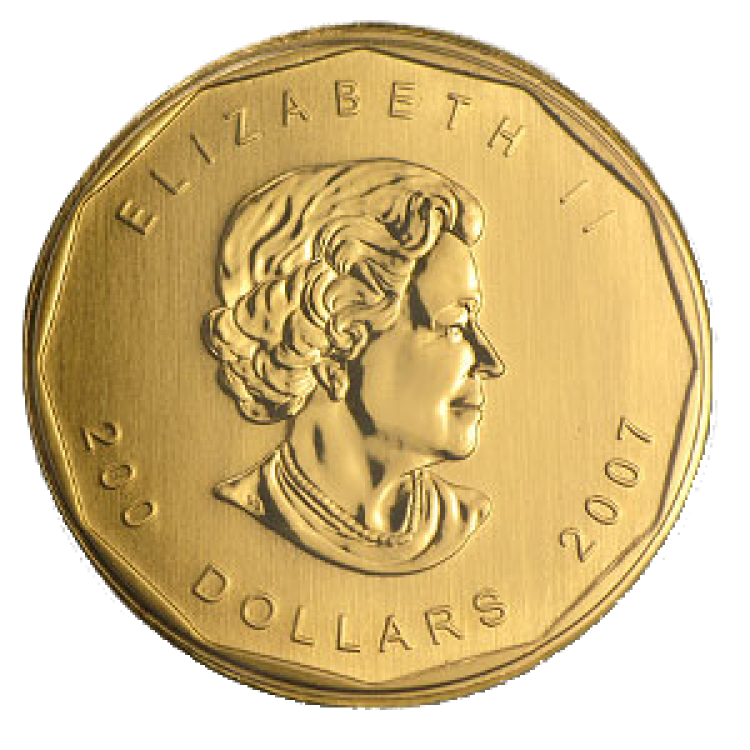 Special: Gouden 99,999% Maple Leaf munt 2009 achterkant