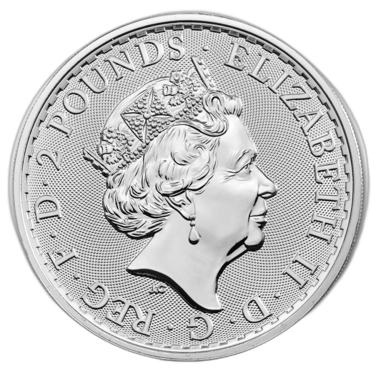1 troy ounce silver coin Britannia 2020 angle 1