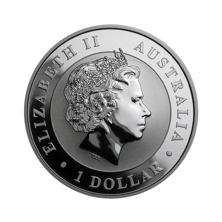 1 troy ounce zilveren Kookaburra munt 2016 achterkant