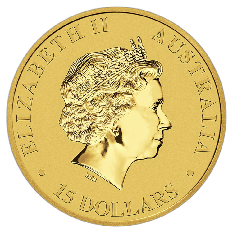 Gouden 1/10 troy ounce Kangaroo munt 2017 achterkant