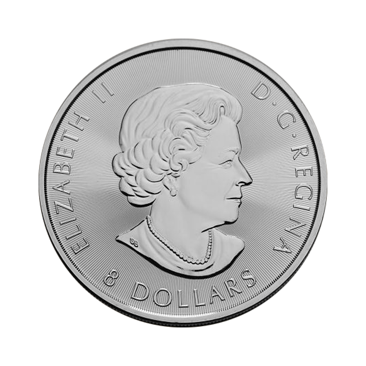 1.5 troy ounce zilveren Multi Maple Leaf munt achterkant