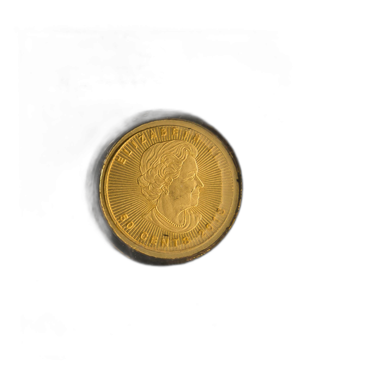 1 Gram gouden Maple Leaf 2019 in Assay Card perspectief 4