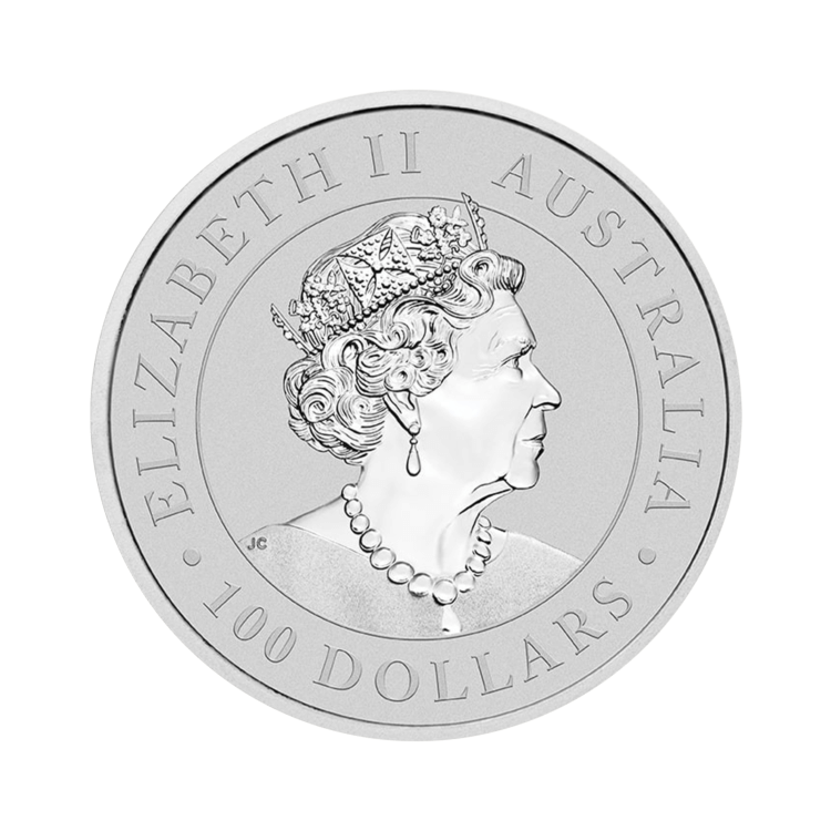 Kangaroo 2022 platina munt 1 troy ounce achterkant