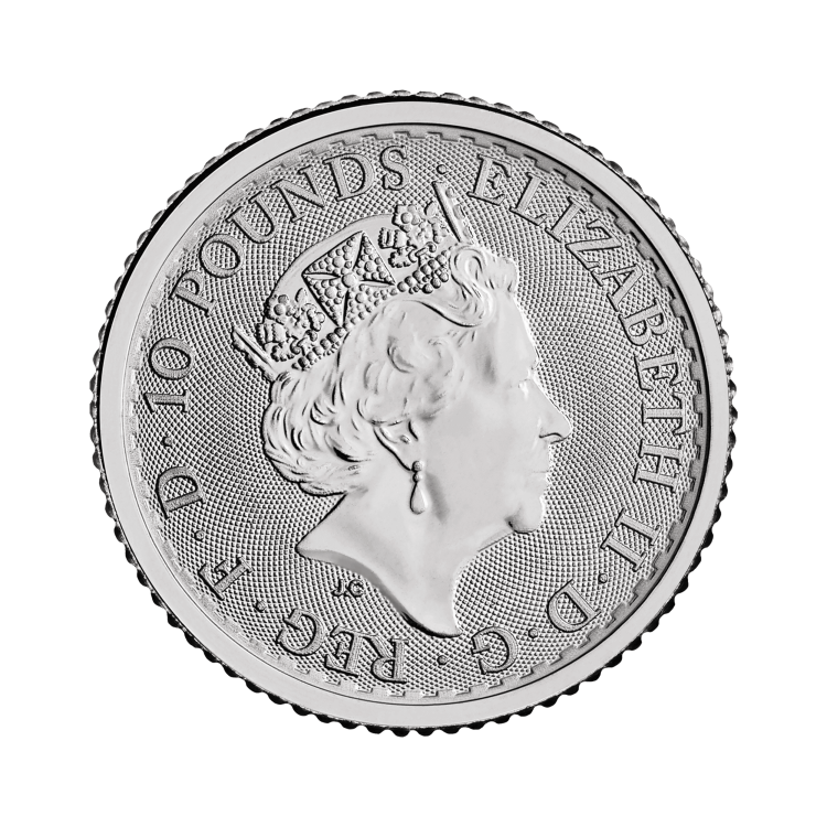1/10 Troy ounce platinum coin Britannia 2022 back