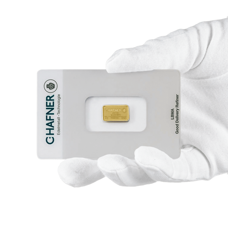 Goudbaar 2 gram C. Hafner perspectief 2