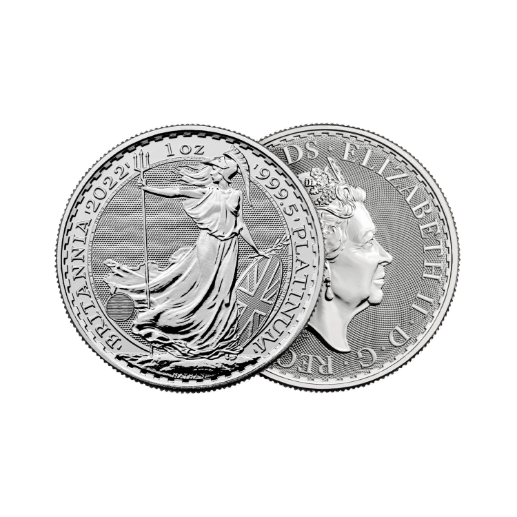 1 oz platina Britannia munt