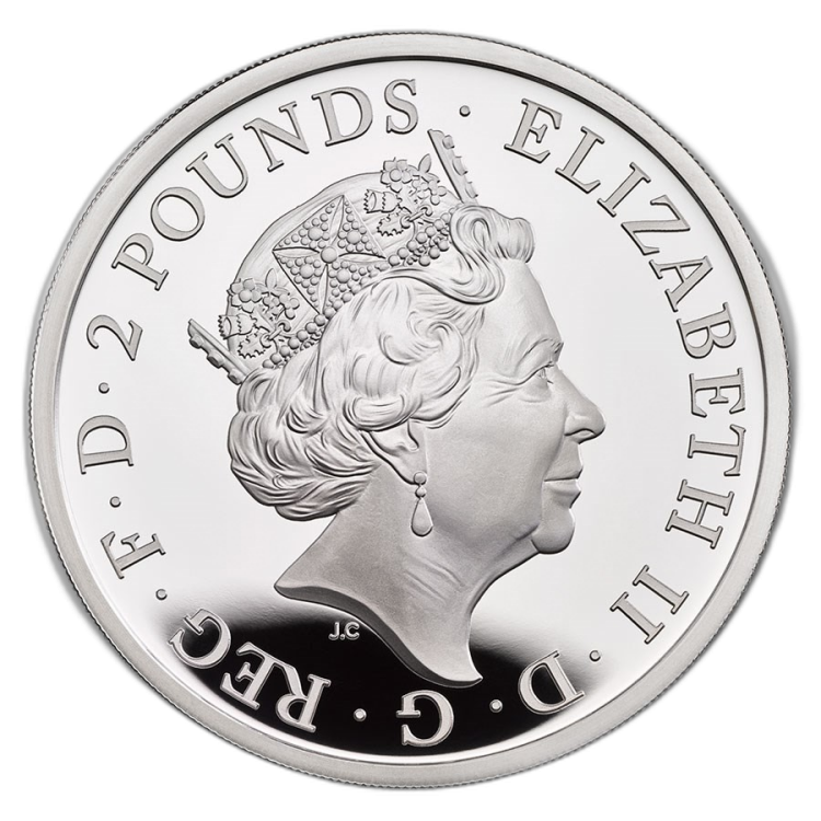1 Troy ounce zilveren Britannia 2020 munt proof back