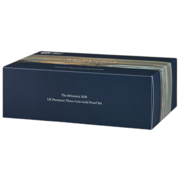 3-Coin gold Britannia Proof set 2020 back