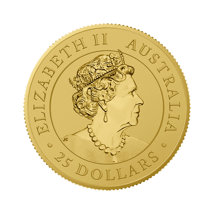 1/2 Troy ounce gouden munt Kangaroo 2021 achterkant