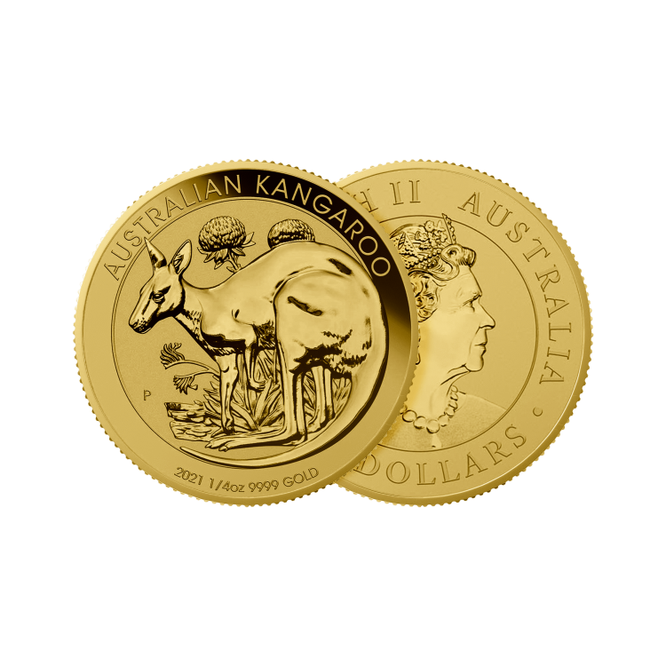 1/2 Troy ounce gouden munt Kangaroo 2021 perspectief 1