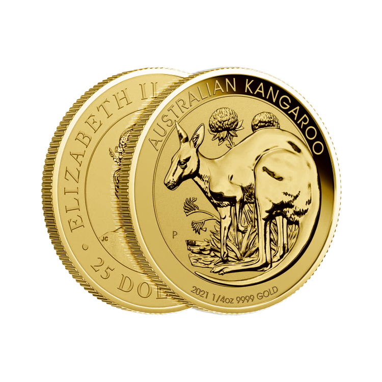 1/2 Troy ounce gouden munt Kangaroo 2021 perspectief 2
