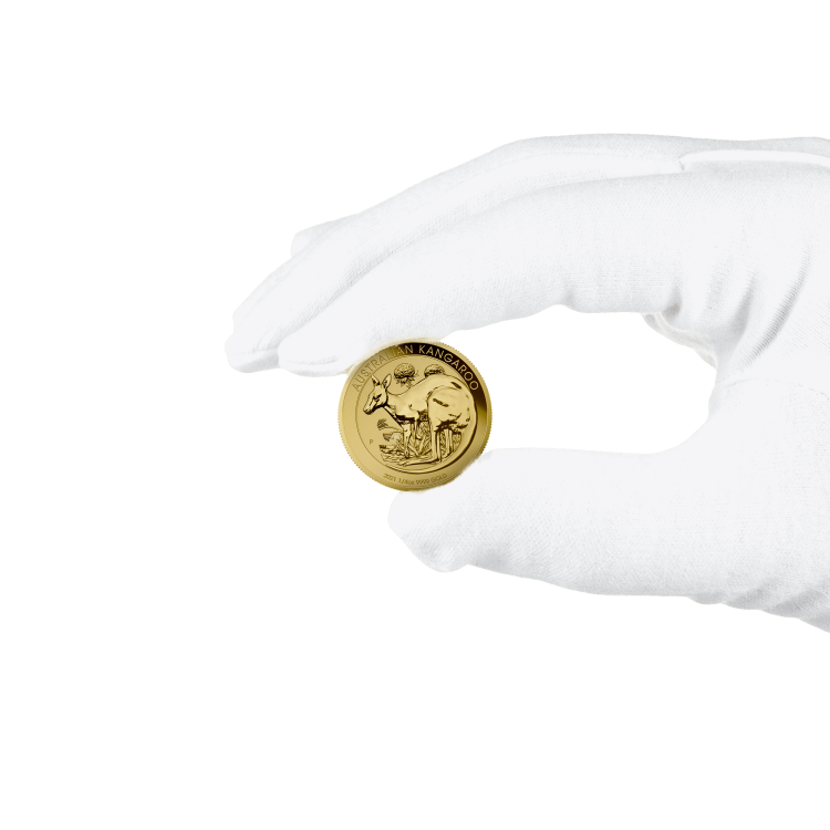 1/2 Troy ounce gouden munt Kangaroo 2021 perspectief 4