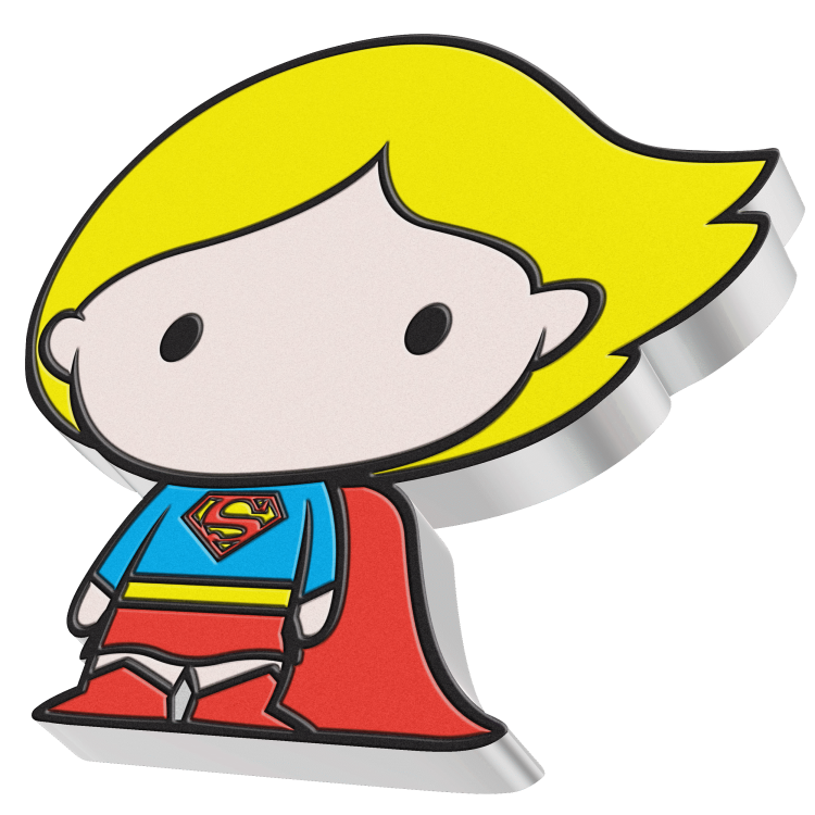 1 troy ounce zilveren munt supergirl 2021 Proof perspectief 1