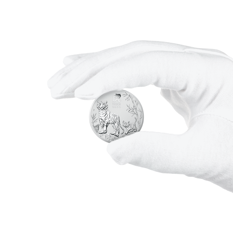 1 troy ounce silver Lunar Year of the Tiger 2022 angle 4