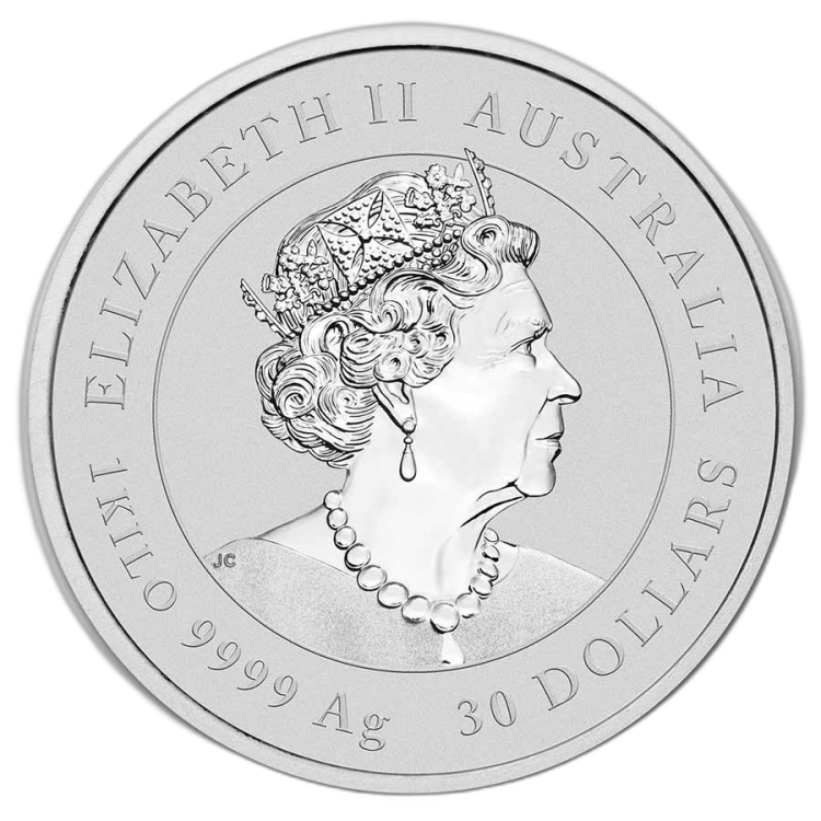 1 Kilogram silver coin Lunar 2022 angle 2