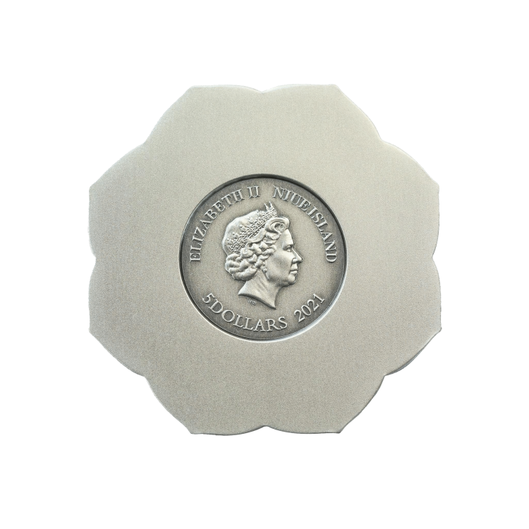 2 troy ounce silver coin Ancient Mirror Art 2021 back