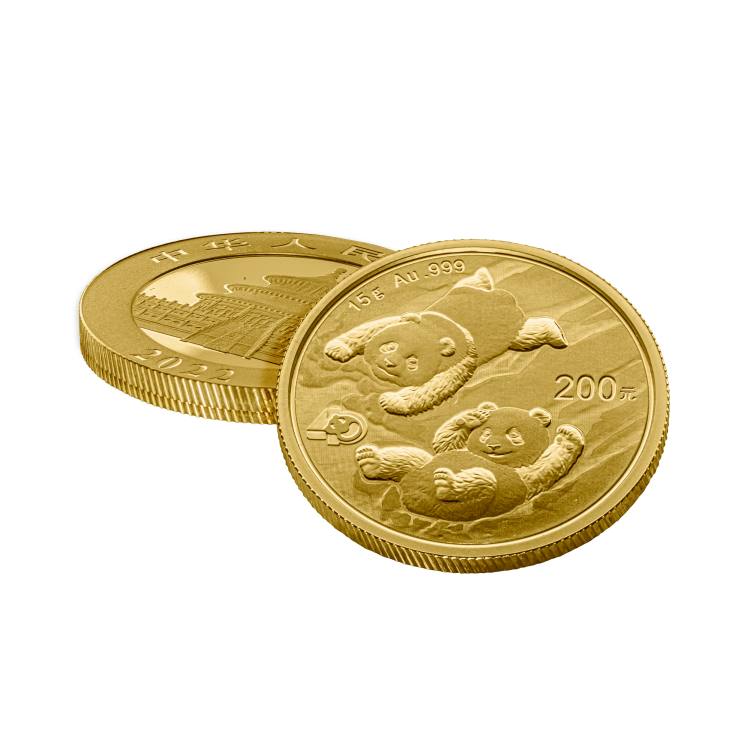 15 gram gouden munt Panda 2022 perspectief 2