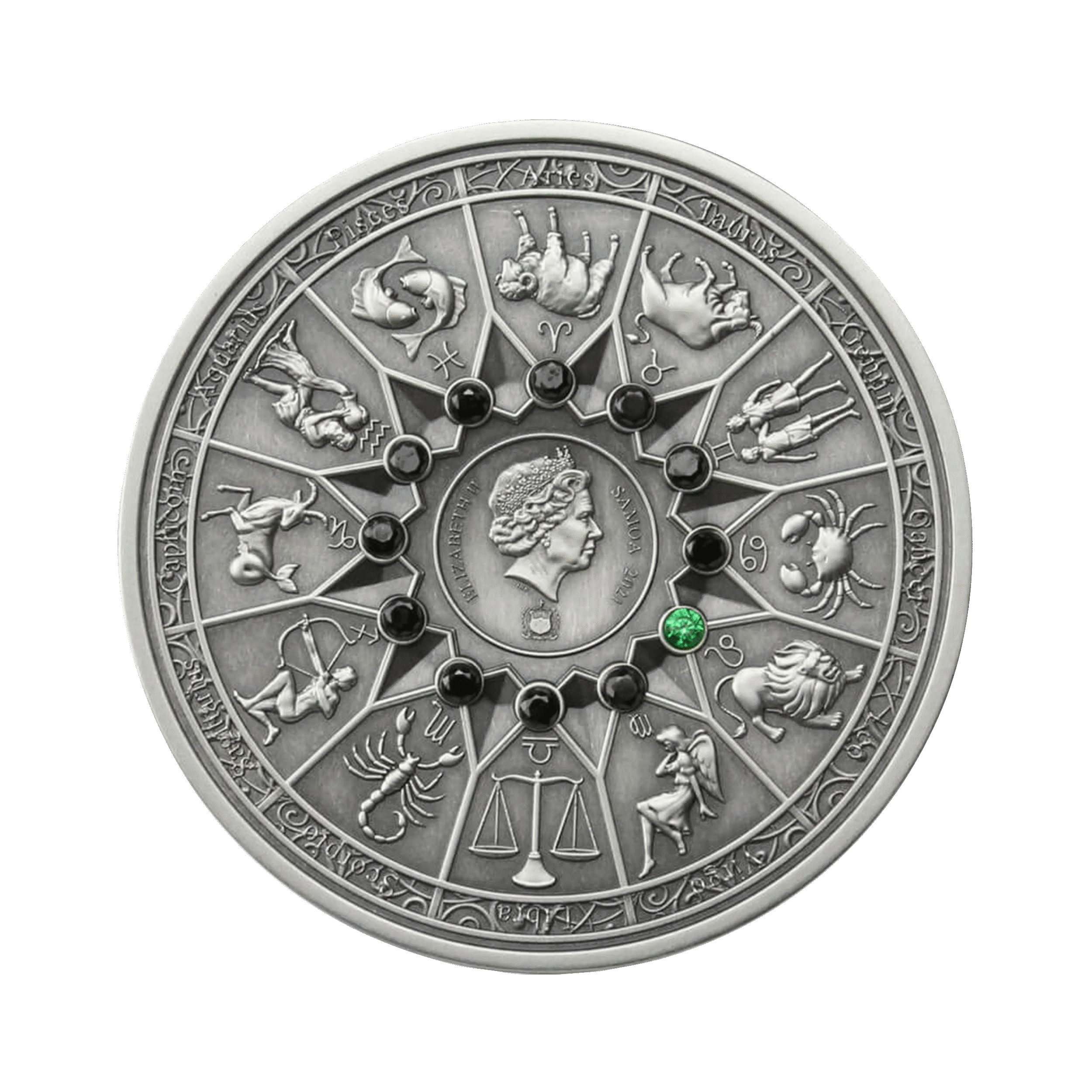 2 Troy ounce zilver munt Zeus VS Leo 2021 achterkant