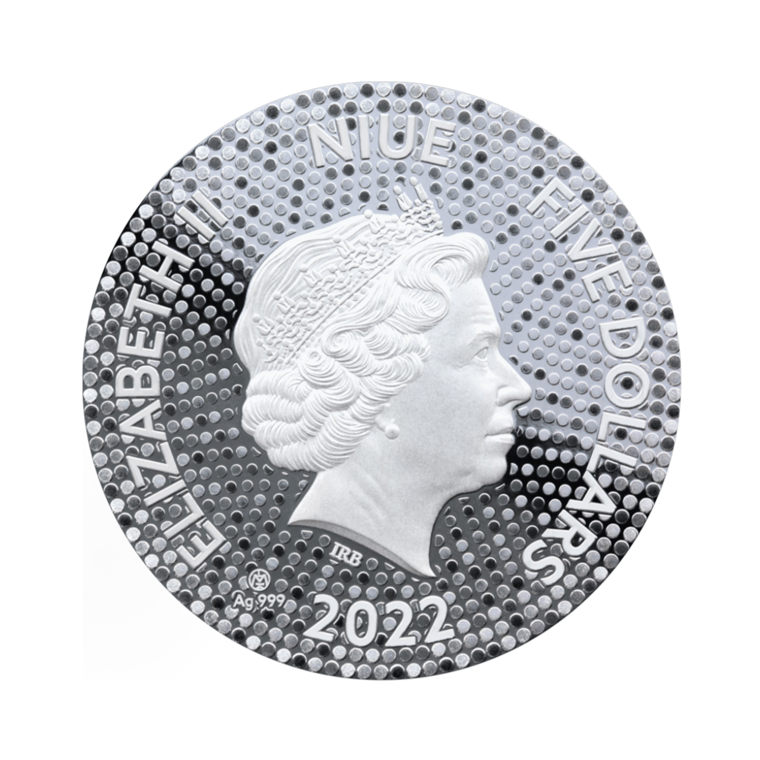 2 troy ounce zilveren munt watertijger 2022 Prooflike achterkant