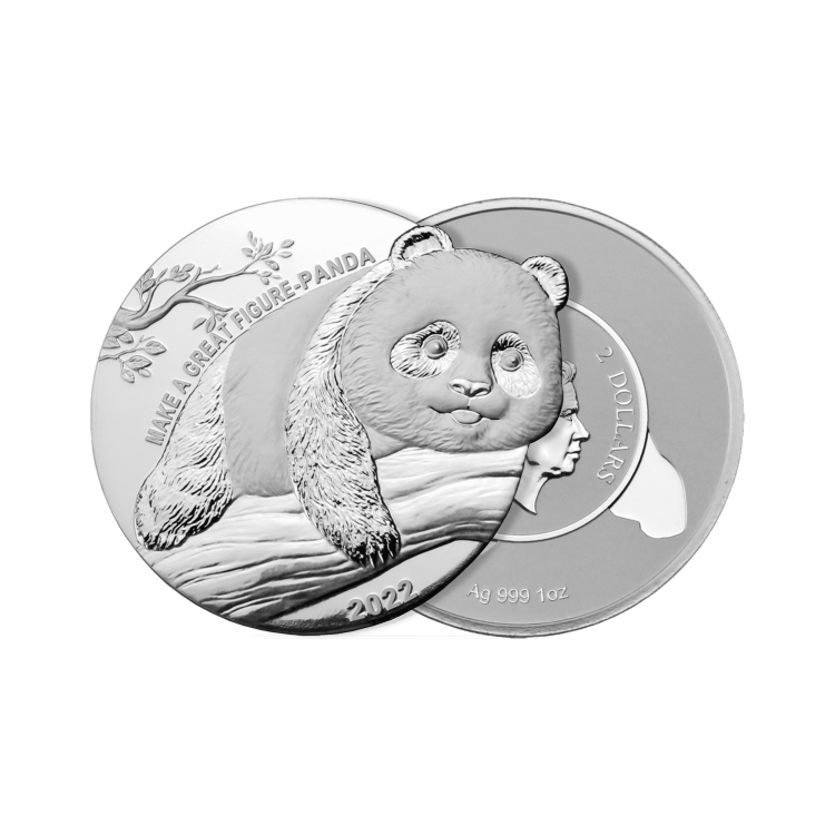 1 troy ounce zilveren Panda Make a great Figure perspectief 1
