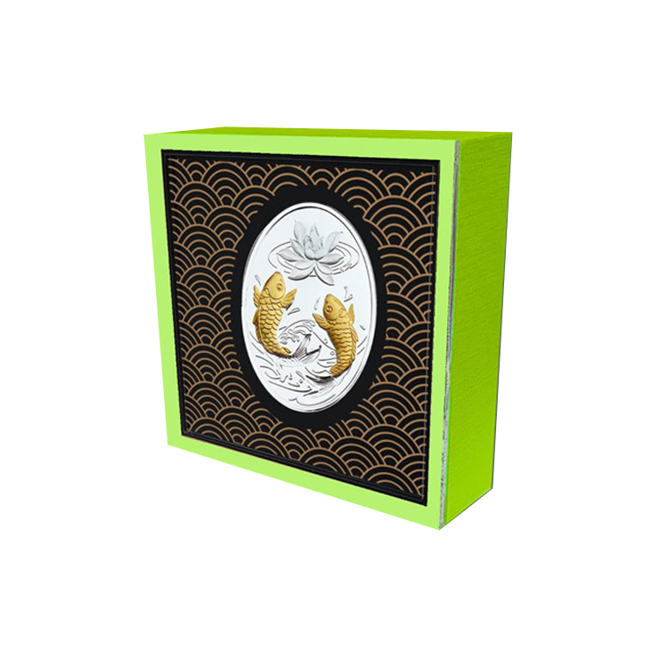 1 troy ounce silver coin Prosperity Koi 2022 angle 2