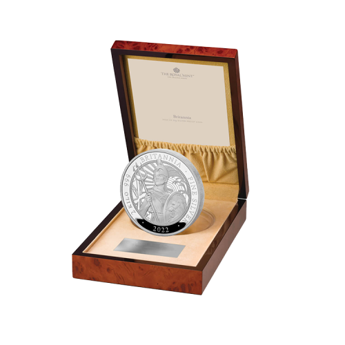 2kg zilveren Britannia munt proof voorkant