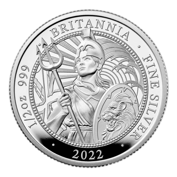 6-piece silver Britannia set 2022 Proof angle 1