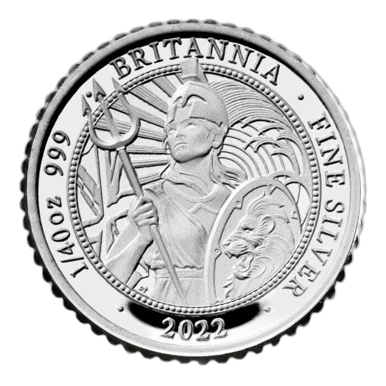 6-piece silver Britannia set 2022 Proof angle 5