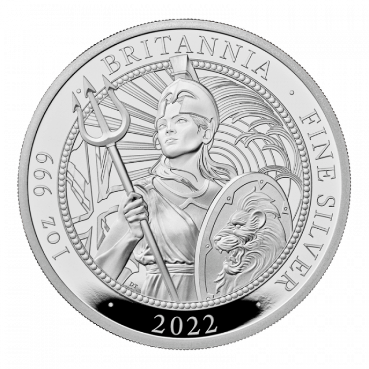 6-piece silver Britannia set 2022 Proof back