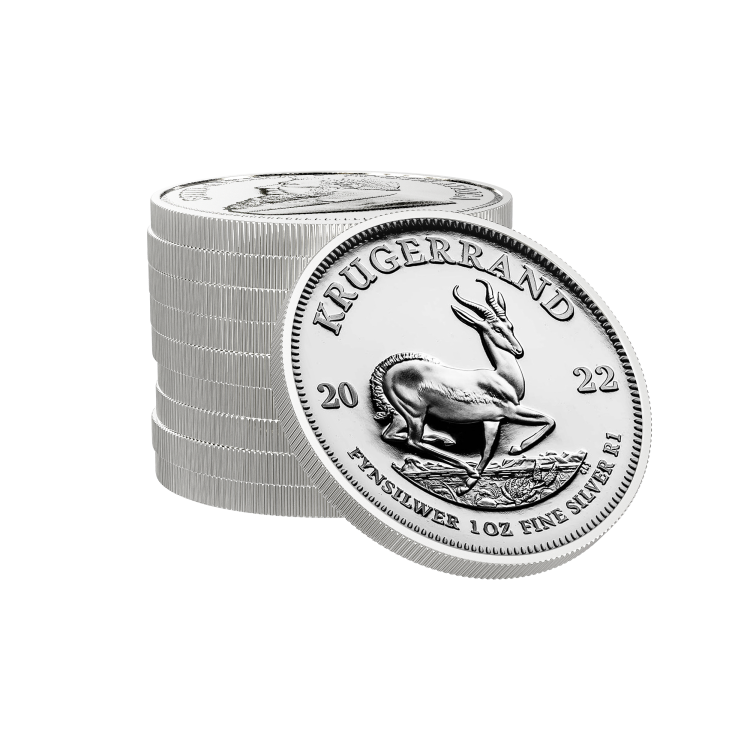 1 troy ounce zilveren munt Krugerrand Proof perspectief 1