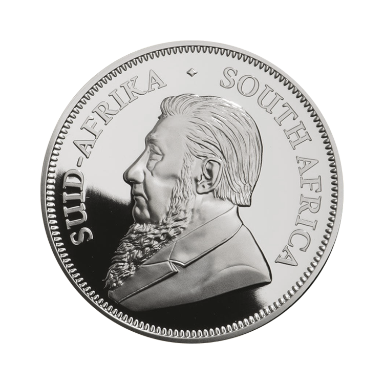 2 troy ounce zilveren munt Krugerrand Proof achterkant