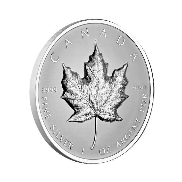 1 troy ounce zilveren Maple Leaf Ultrahigh Relief 2022 angle 1