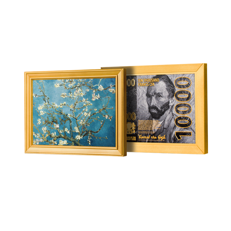 2 troy ounce silver coin Almond Blossom Vincent van Gogh 2022 angle 1