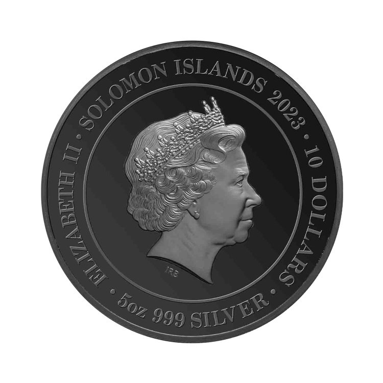 5 troy ounce zilveren munt Solomon Island Lunar 2023 achterkant