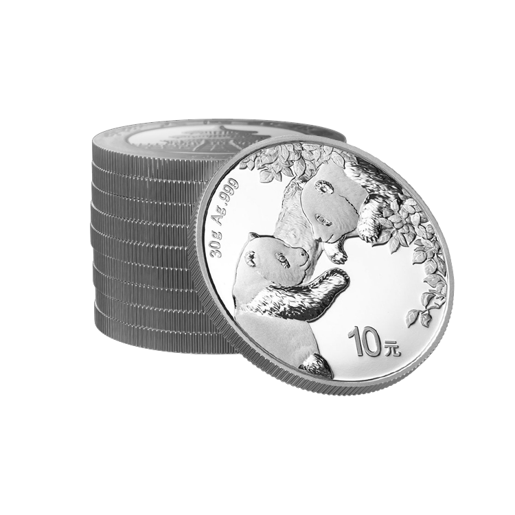 30 gram silver coin Panda 2023 angle 2