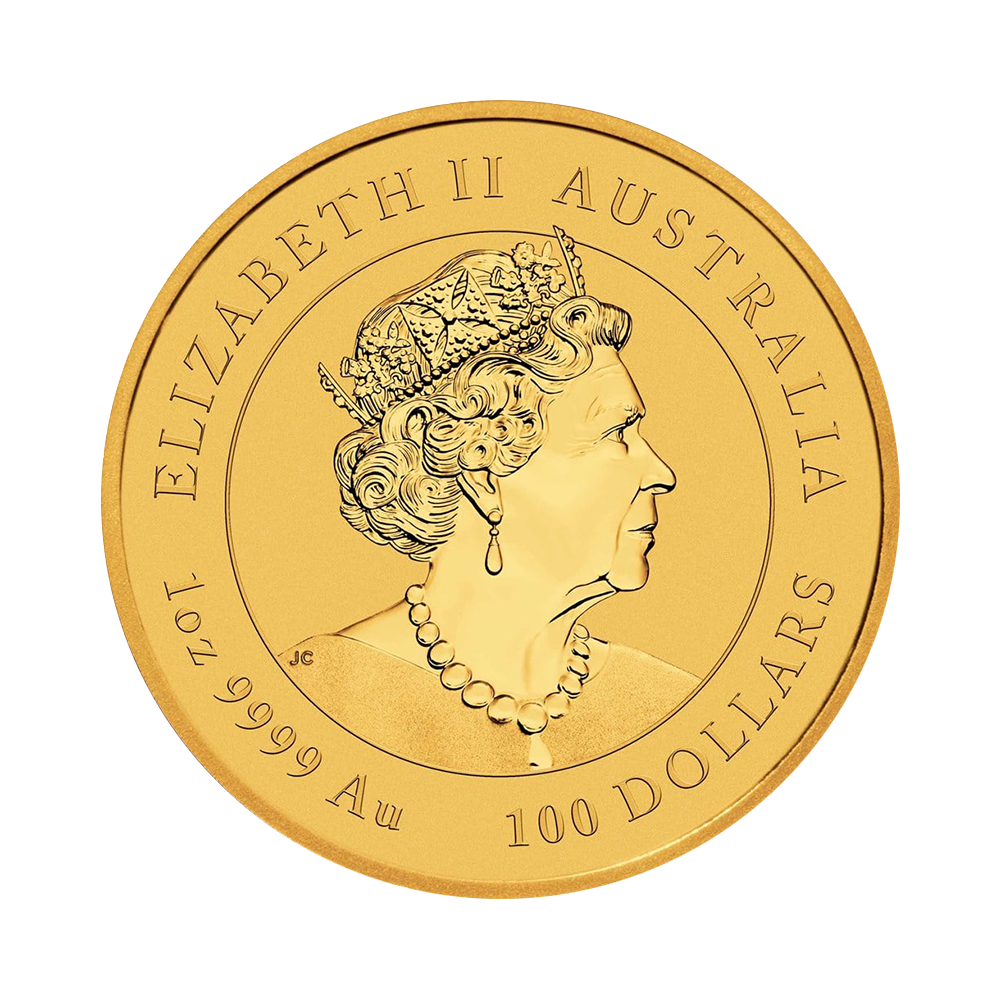 1 troy ounce gouden munt Lunar 2023 achterkant