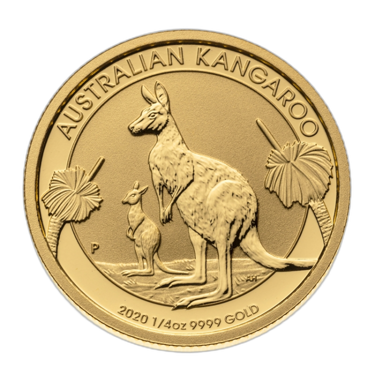 1/4 Troy ounce gouden munt Kangaroo 2020 voorkant