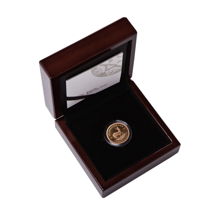 1/4 troy ounce gouden munt Krugerrand 2023 proof perspectief 2