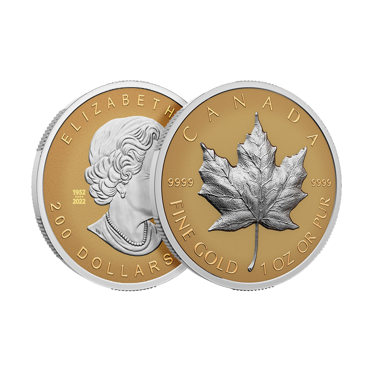1 troy ounce gouden Maple Leaf 2023 proof perspectief 1