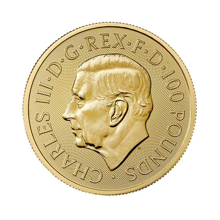 1 troy ounce gouden munt Tudor Beasts Bull of Clarence achterkant