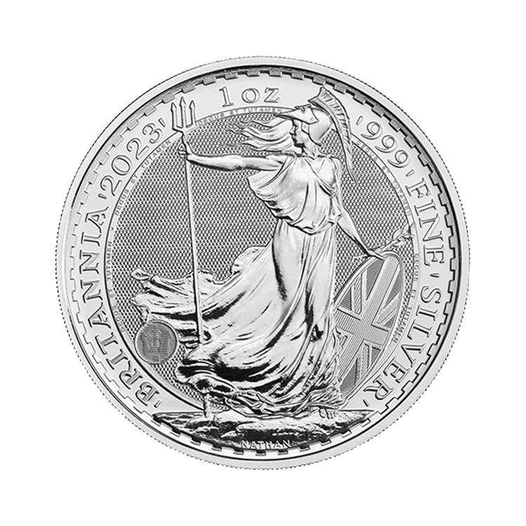1 troy ounce silver Coronation Britannia coin 2023 front