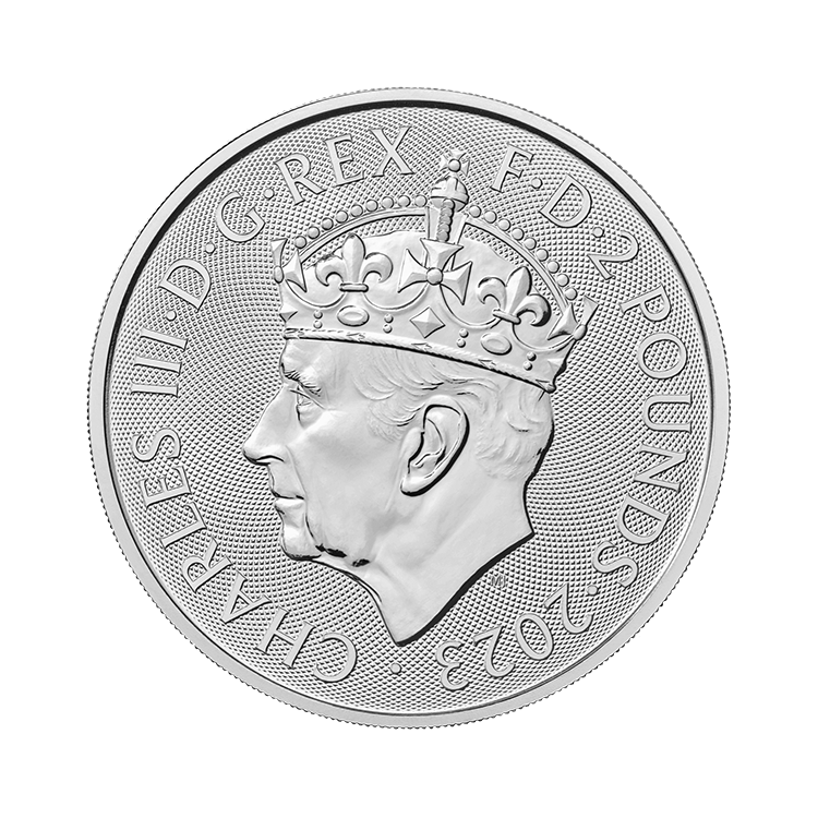 1 troy ounce silver Coronation Britannia coin 2023 back