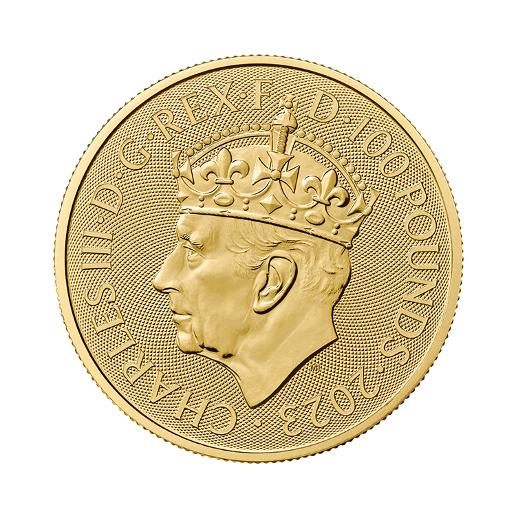 1 troy ounce gold Coronation Britannia coin 2023 back