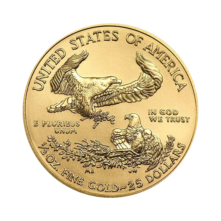 Liberty 1/2 troy ounce gold American Eagle munt